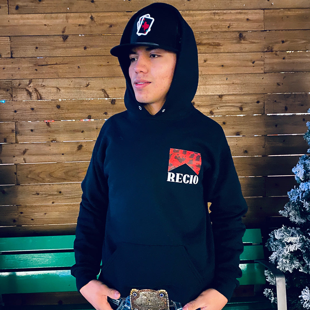 "Andamos Recio" Hoodie (Black/Red)